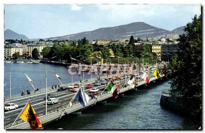 CPSM Switzerland Geneva Mont Blanc Bridge