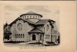 St Louis Missouri Maple Ave M.E. Church Early udb Postcard W8