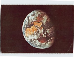 Postcard Apollo 11 View Of Earth, Johnson Space Center, Houston, Texas