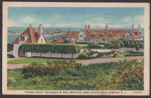 RI NEWPORT Cherry Neck Residence of Mrs Wortham James, Oven Drive pm1936 Linen