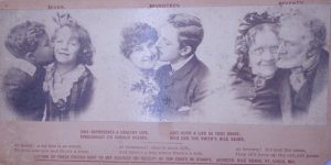 1800s Smith Bile Beans Quack Medicine Kissing Aging Omaha NEB Photos Trade Card