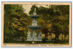 1908 Fountain Tucson  St. Park Box Grand Rapids Michigan MI Antique Postcard 