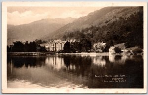 1910 Prince Of Wales Lake Hotel Grasmere England Real Photo RPPC Posted Postcard