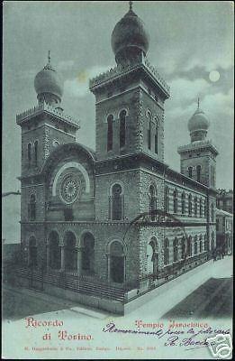 italy TORINO, Tempio Israelitico 1900 JUDAICA Synagogue