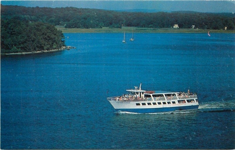 Haddam Connecticut~One Marine Park~New England Steamboat Lines~1950s Postcard