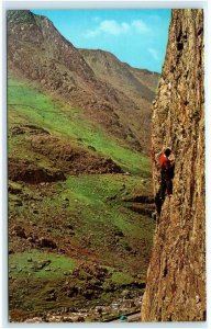 LLANBERIS PASS, WALES ~ Mountain Climber KARWENDELL WALL c1960s UK Postcard