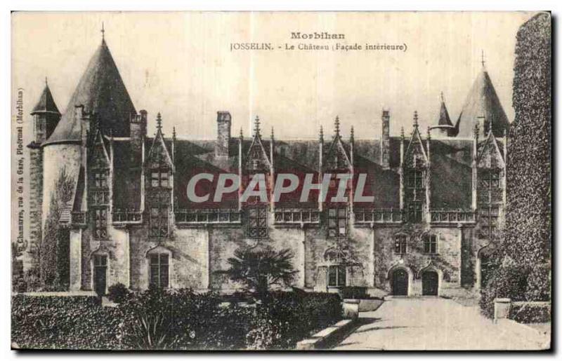 Old Postcard Morbihan Josselin Le Chateau (interior Facade)
