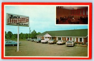 c1960 Prattsville Alabama AL Vintage Postcard Jim's Restaurant Highway South