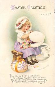 Ellen H Clapsaddle, Easter Greetings Holiday Postal Used Unknown 