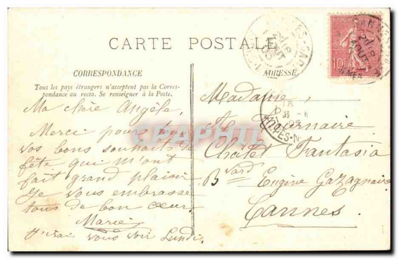 Golfe Juan Old Postcard L & # & # 39embarcadere and 39escadre