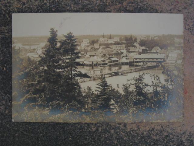 BOOTHBAY HARBOR MAINE REAL PHOTO Postcard GREAT VIEW!