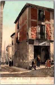 Posada De La Sangre Donde Escribio Cervantes Toledo Spain Postcard