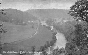 Myersdale Pennsylvania~Cassleman River Bird's Eye View~Beautiful Scenery~c1910 