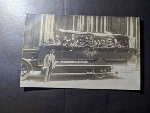 Mint Germany RPPC Automobile Postcard Autobus Civilian Transportation