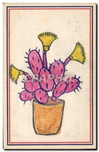 Old Postcard Fancy (drawing hand) Cactus