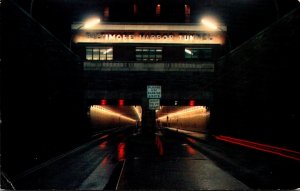 Maryland Baltimore Harbor Tunnel At Night