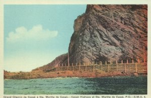 Vintage Postcard Grand Chemin De Gaspe Ste Marthe De Gaspe Highway Quebec Canada