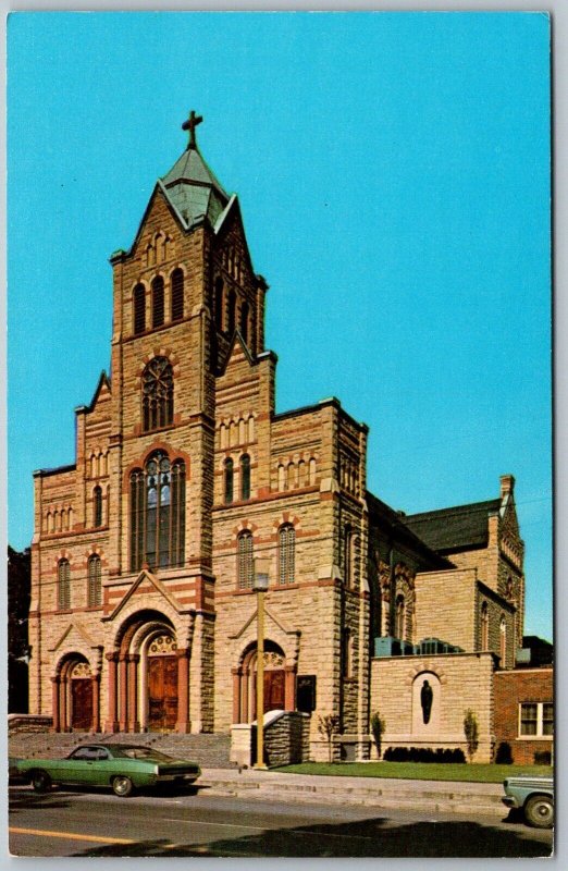 Norwalk Ohio 1960s Postcard St. Paul's Catholic Church