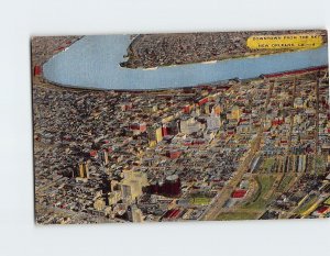 Postcard Downtown From The Sky, New Orleans, Louisiana