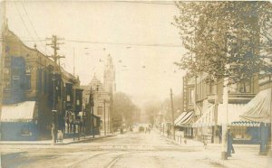 c1910 Moline Rock Island Illinois Fifth Avenue Street View Pharmacy RPPC