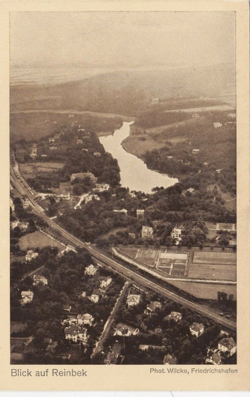 Zeppelin Postcard Germany Aerial View Gustav Eyb - Reinbek Rhein