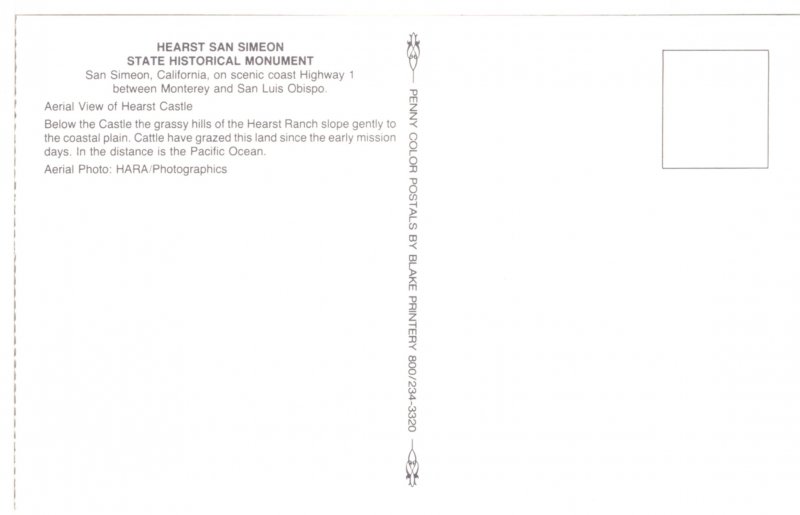 US    PC3305  HEARST CASTLE, SAN SIMEON, CA