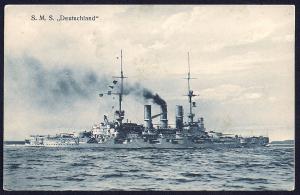 German Battleship SMS Deutschland unused c1910's