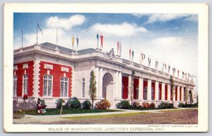 Palace Of Manufacturers Jamestown Exposition Virginia Grounds & Plants Postcard