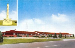 KENT MOTEL Russell, Kansas US 40 Highway Roadside ca 1950s Vintage Postcard