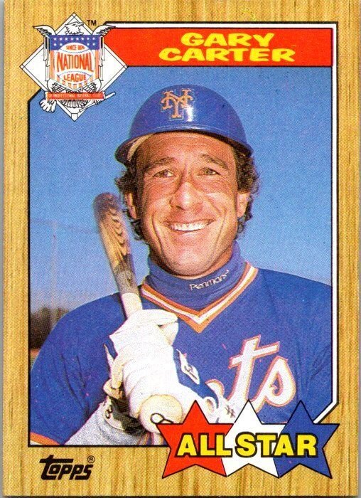 1987 Topps Baseball Card NL All Star Gary Carter New York Mets sk3257