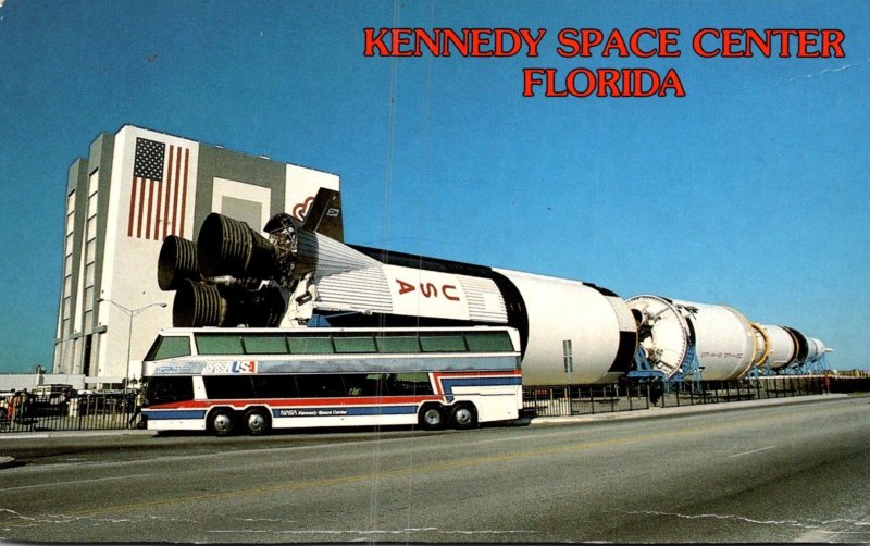 Florida Kennedy Space Center Saturn V Rocket On Display Near Vehicle Assembly...