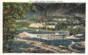 Pasadena California c1920-30 Postcard Rose Bowl Football Stadium  