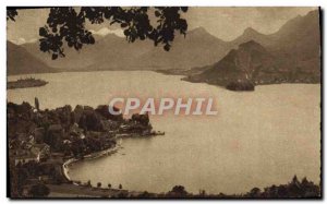 Old Postcard Lake D & # 39Annecy Talloires And The End Of The Lake