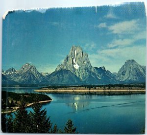 Postcard - The Grand Teton Mountains and Jackson Lake - Wyoming