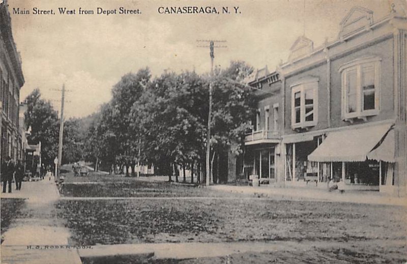 Main Street, West from Depot Street Canaseraga, NY, USA D.P.O. , Discontinued...