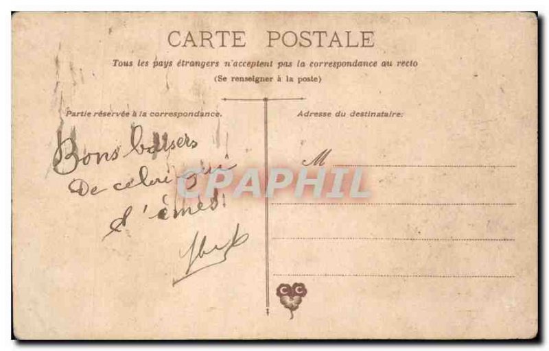 Old Postcard April 1st flowers fish