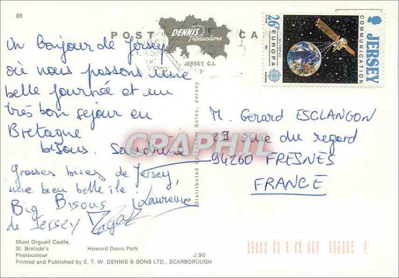 'Modern Postcard Greetings From Jersey Mont Orgueil Castle St Brelade''s'