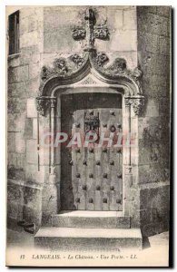 Old Postcard Langeais Chateau door