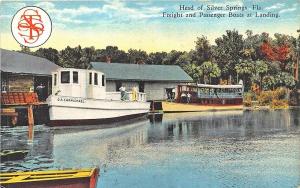 Silver Springs FL G. A. Carmichael Freight Passenger Boats Postcard