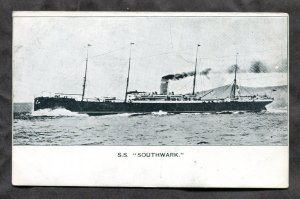 dc1097 - Steamer SS SOUTHWARK 1910s Postcard