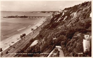Peir From Zig Zag East Cliff Bournemouth England RPPC Vintage Postcard