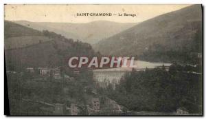 Old Postcard Saint Chamond Dam