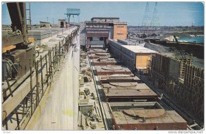 Top of Robert H. Saunders Generating Dam, Cornwall, Ontario, Canada, 40-60s