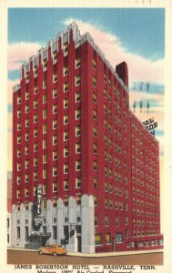 Vintage Postcard 1956 James Robertson Hotel Basement Garage Nashville Tennessee