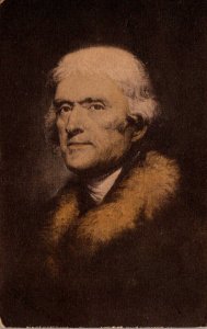 President Thomas Jefferson Portrait By Rembrandt Peale Handcolored Albertype