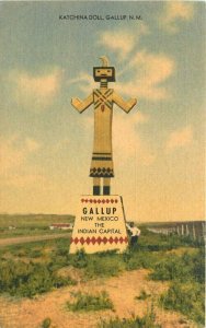 Denton News Gallup New Mexico Giant Kachina Dolls Route 66 Postcard 20-13957