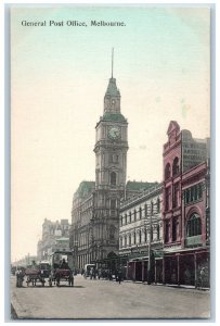 Melbourne Australia Postcard General Post Office c1910 Antique Unposted