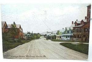 Cottage Street Northeast Harbor Maine USA Vintage Postcard 1907