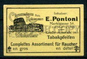 500591 GERMANY Pontoni Cigarenhaus ADVERTISING Old match label