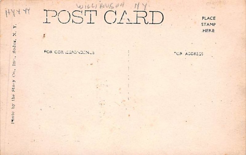 Trolley East Williamson, New York NY Postcard